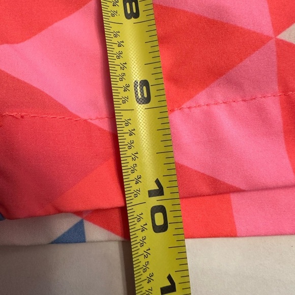 Psycho Bunny 2XLT Alexander Geometric Print Swim Trunks Neon Coral 10” Inseam - Picture 11 of 12